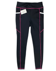 Front of Dover Saddlery Coolblast Tights in Black/Pink