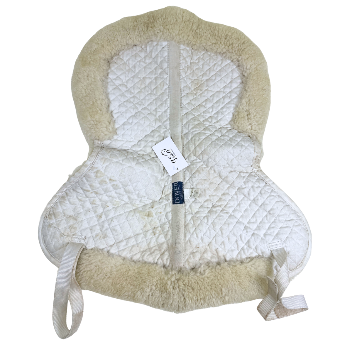 Dover Saddlery Sheepskin Half Pad in White