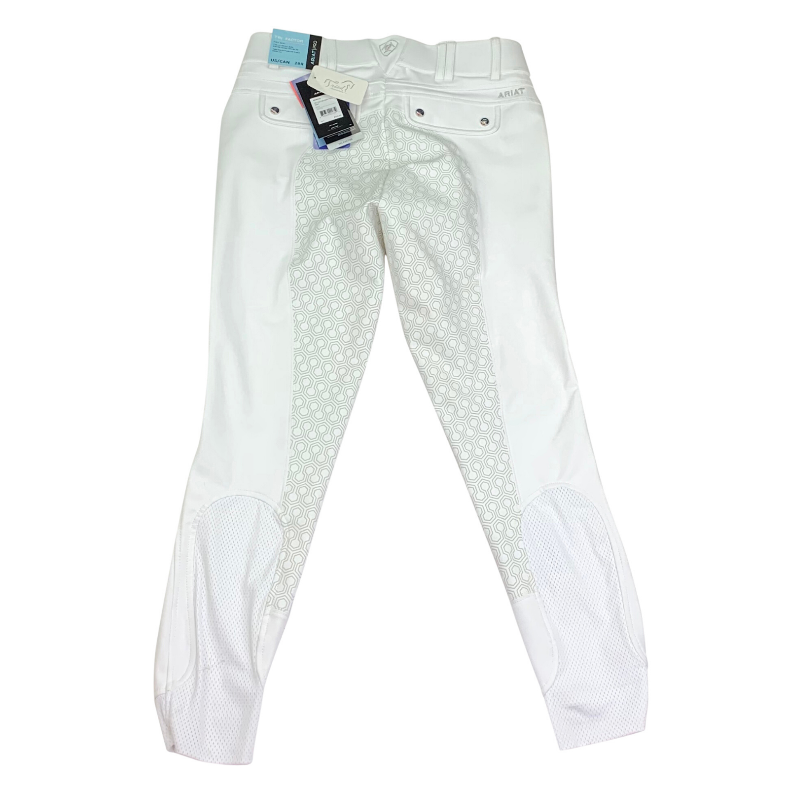 Ariat Tri Factor Full Seat Breeches in White - Women's 32R