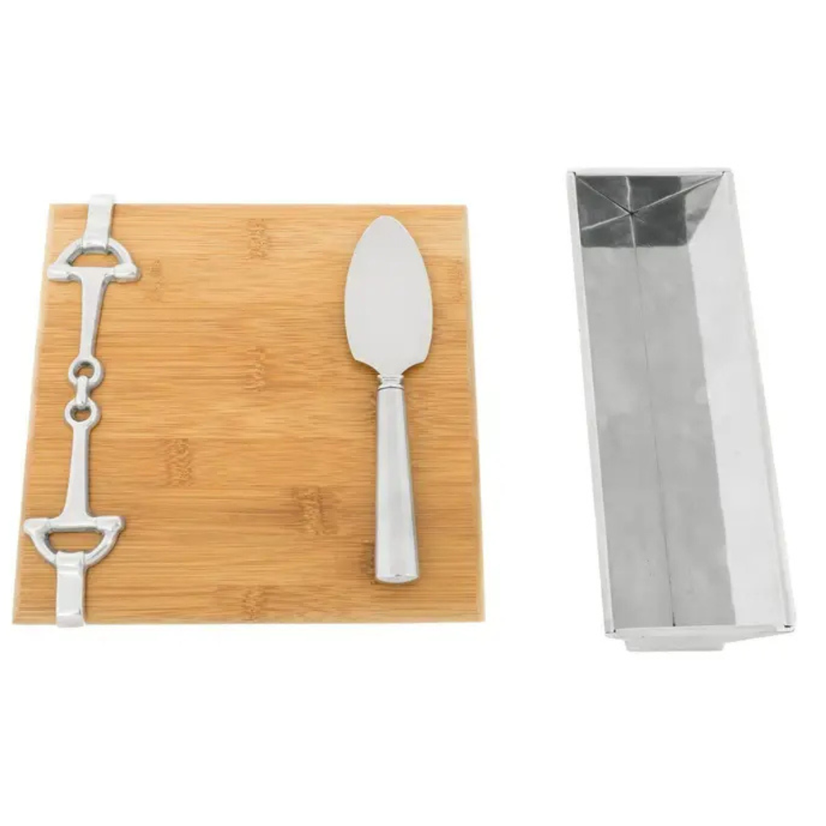 Arthur Court Equestrian Bamboo Cheese Set