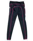 Back of Dover Saddlery Coolblast Tights in Black/Pink