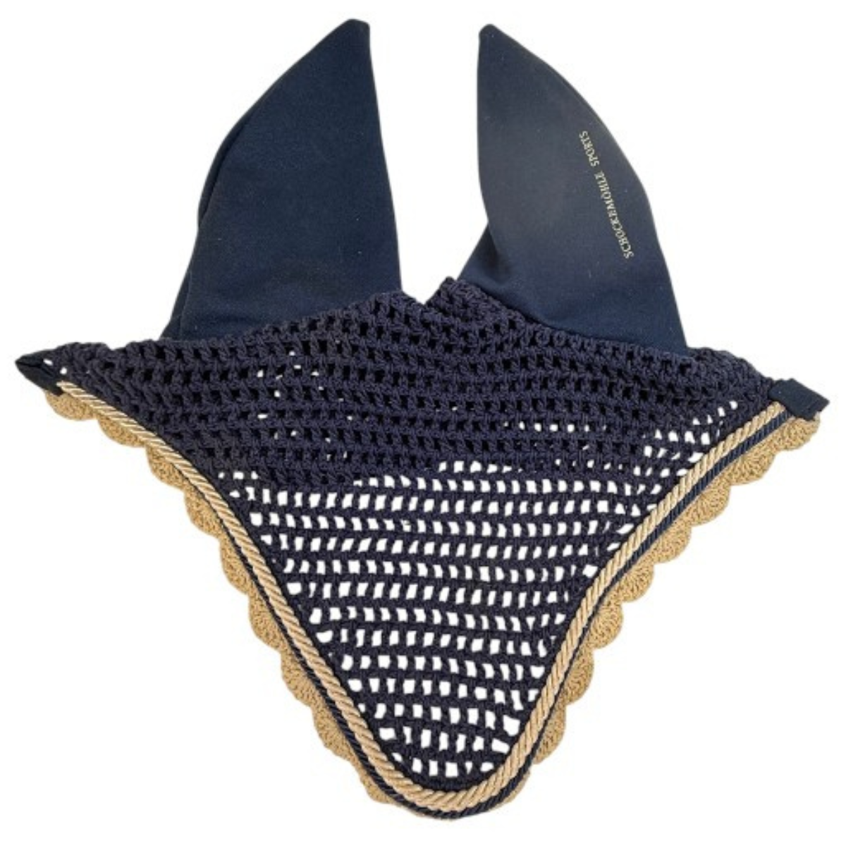 Schockemohle Fly Bonnet in Navy/Tan