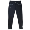 Halter Ego 'Perfection' Full Seat Breeches in Black/Silver - Women's US 38