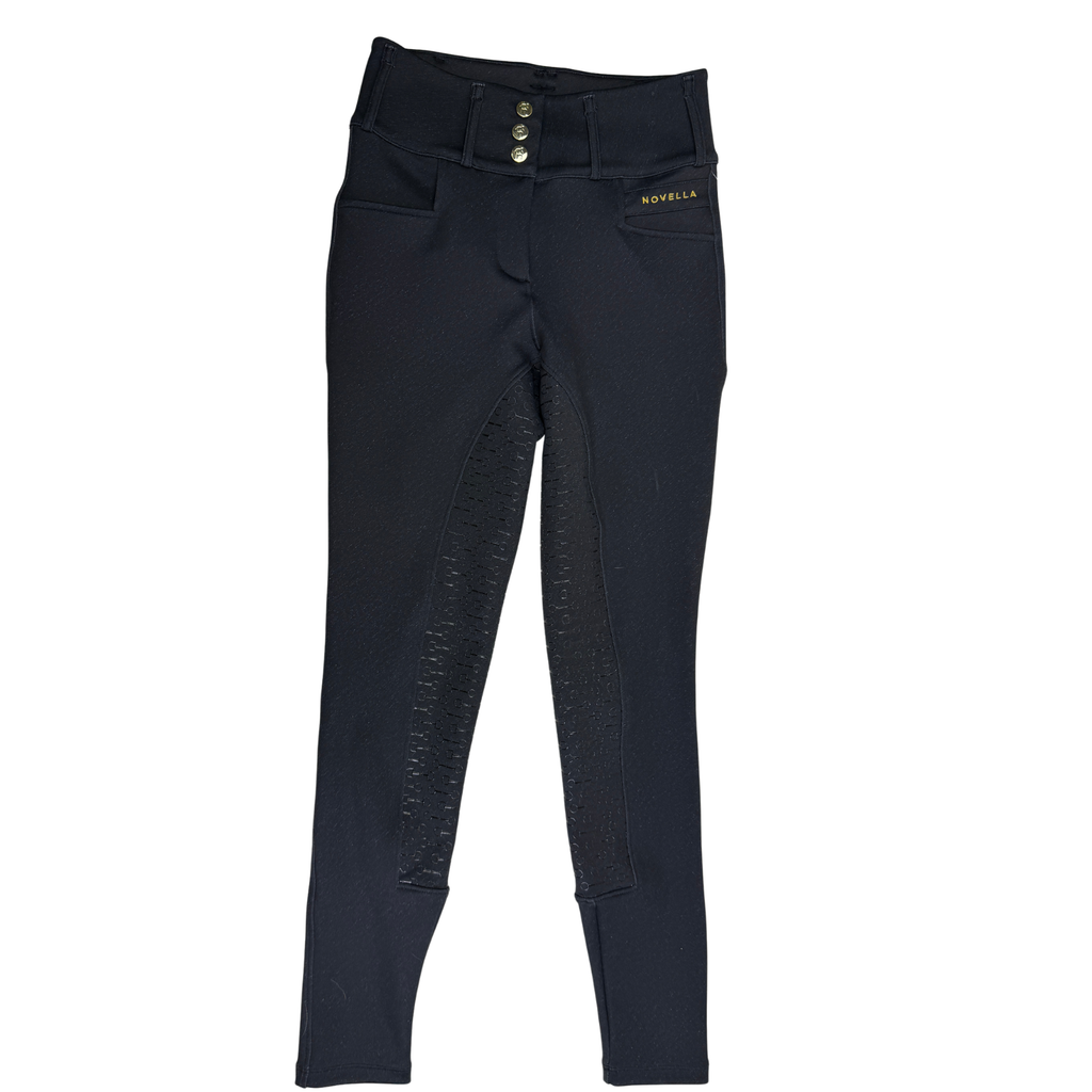 Novella Equestrian 'The Smooth Fit' Full Seat Breeches in Black Denim