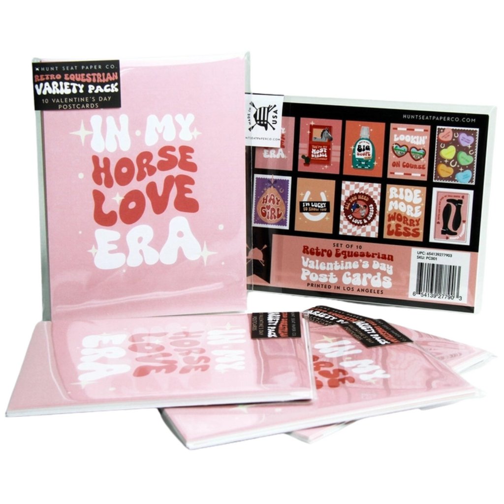 Hunt Seat Co. Retro Equestrian Valentines Postcards