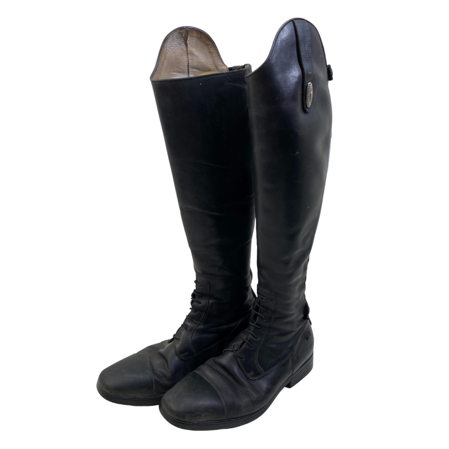 Front of DeNiro Tricolore Amabile Pro Field Boots in Black