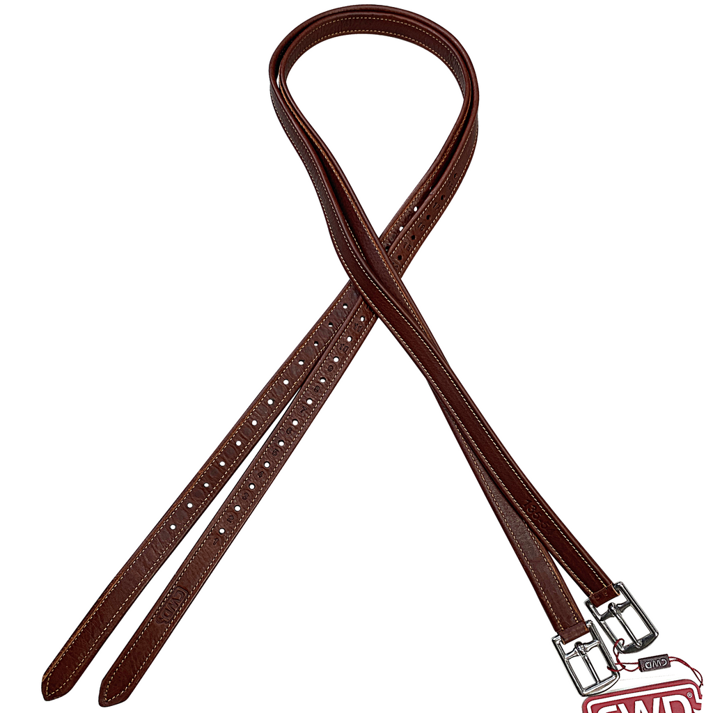 CWD Nylon Lined Stirrup Leathers in Brown
