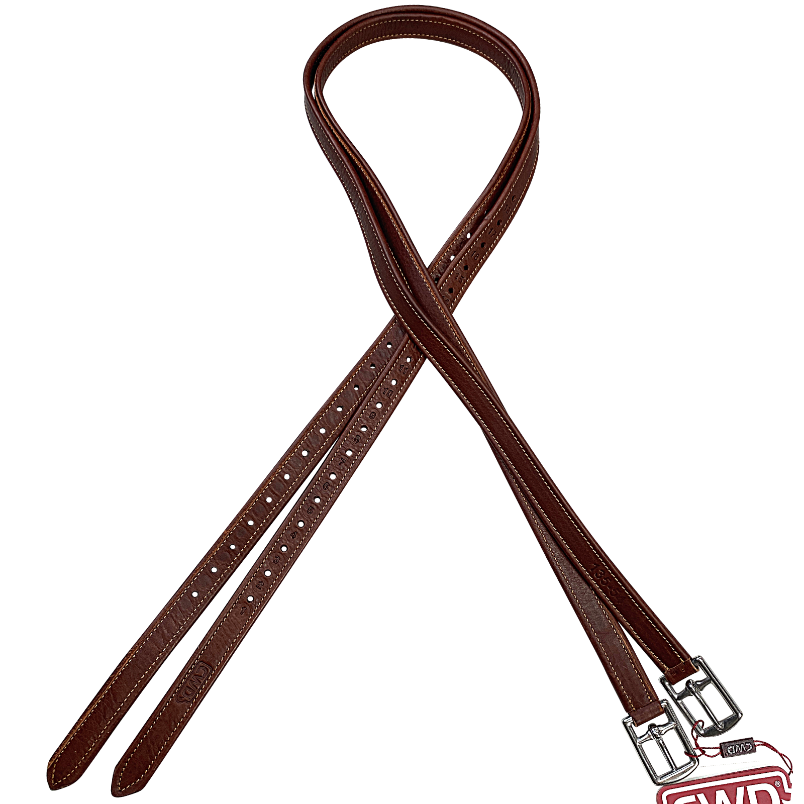 CWD Nylon Lined Stirrup Leathers in Brown