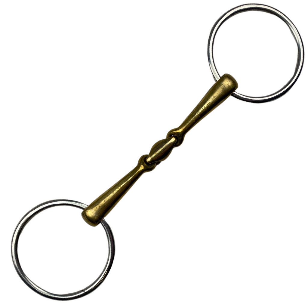 Stubben STEELtec Quick Contact Loose Ring Bit in Stainless Steel/Copper - 5 3/4"
