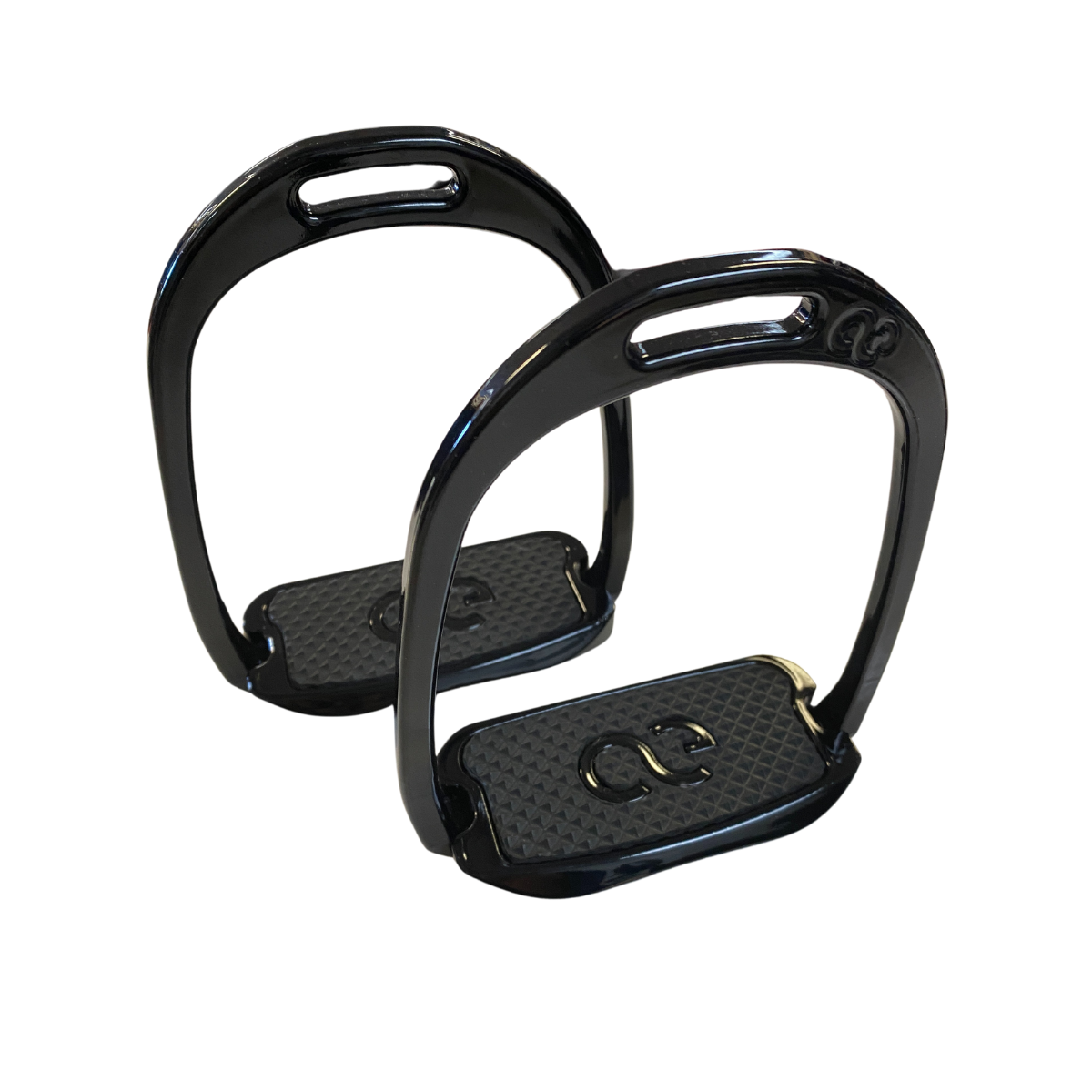 American Equus "Sport" English Rubber Stirrups  in Black