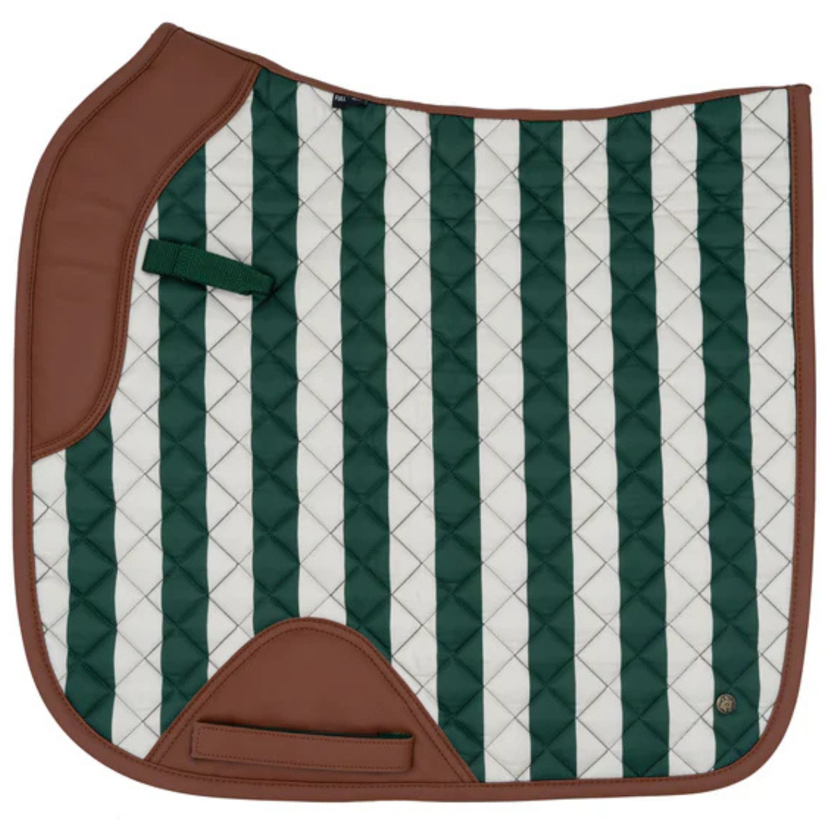 Sixteen Cypress Dressage Saddle Pad in Carmel Stripe