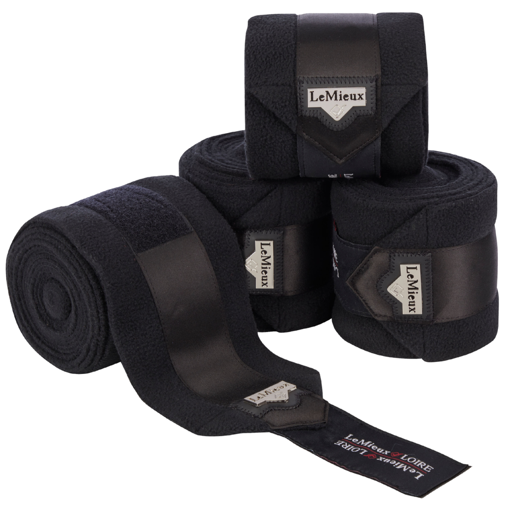 LeMieux Loire Satin Polo Wraps in Black
