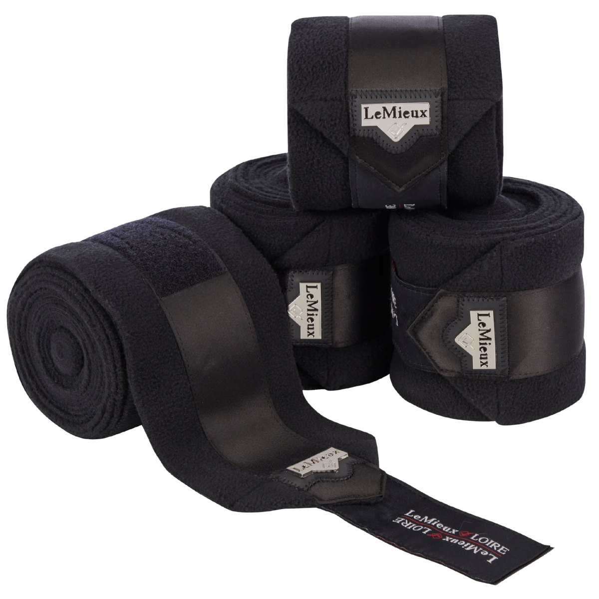 LeMieux Loire Satin Polo Wraps in Black