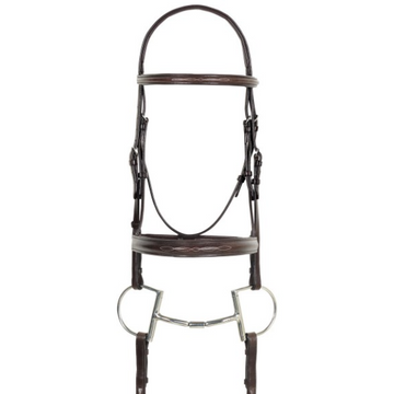 Camelot® Fancy Stitched Round Wide Padded Monocrown Bridle in Brown