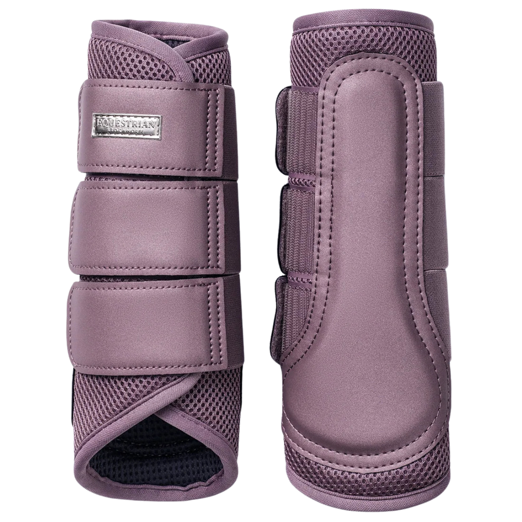 Equestrian Stockholm Mesh Brushing Boots in Anemone