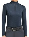 R.J. Classics 'Libby' 1/4 Zip Long Sleeve Training Shirt in Sapphire Snaffle