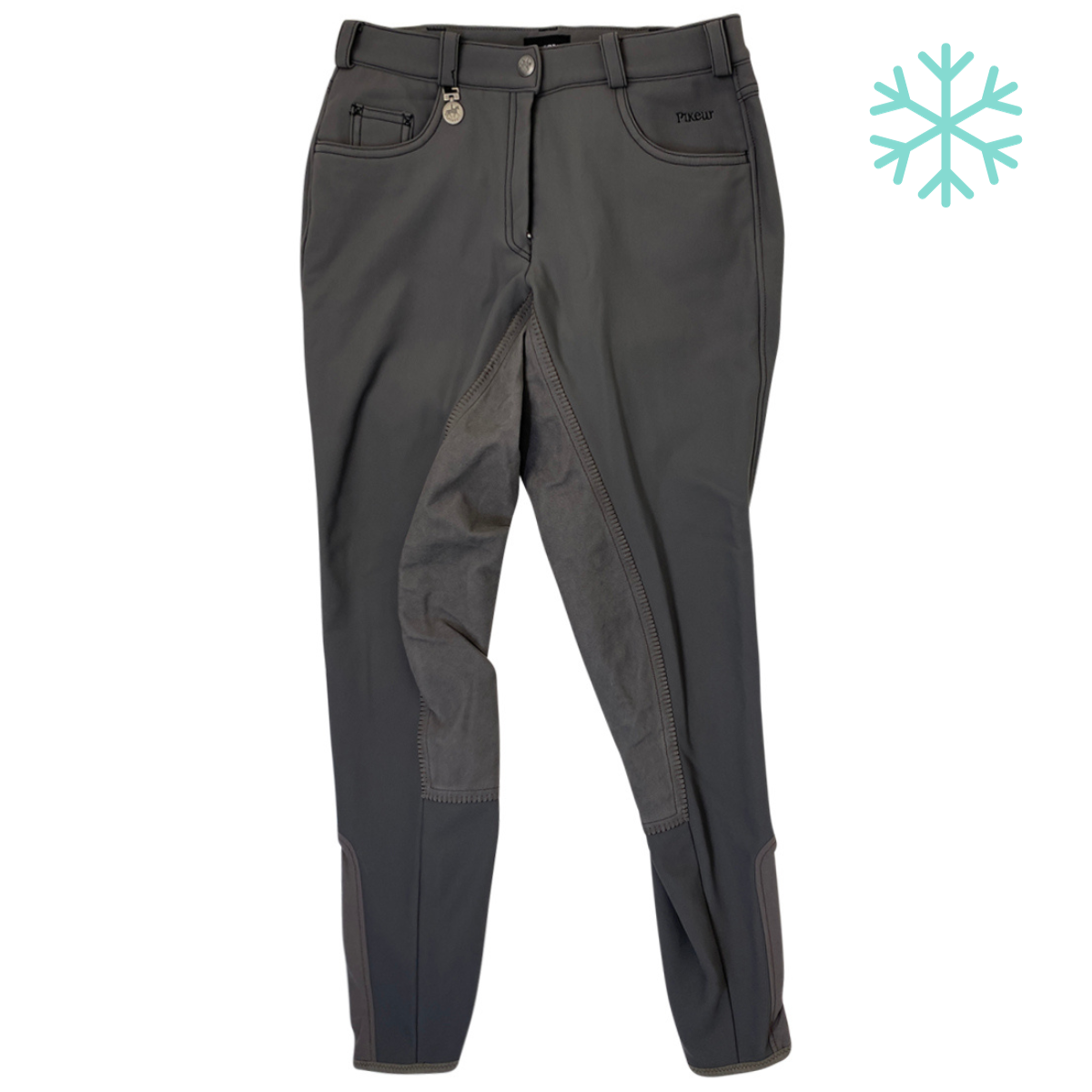 Pikeur Sofshell Full Seat Winter Breeches in Grey