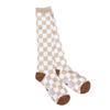 Huntsmen &amp; Hounds Check This Tall Socks in Cocoa/Bone
