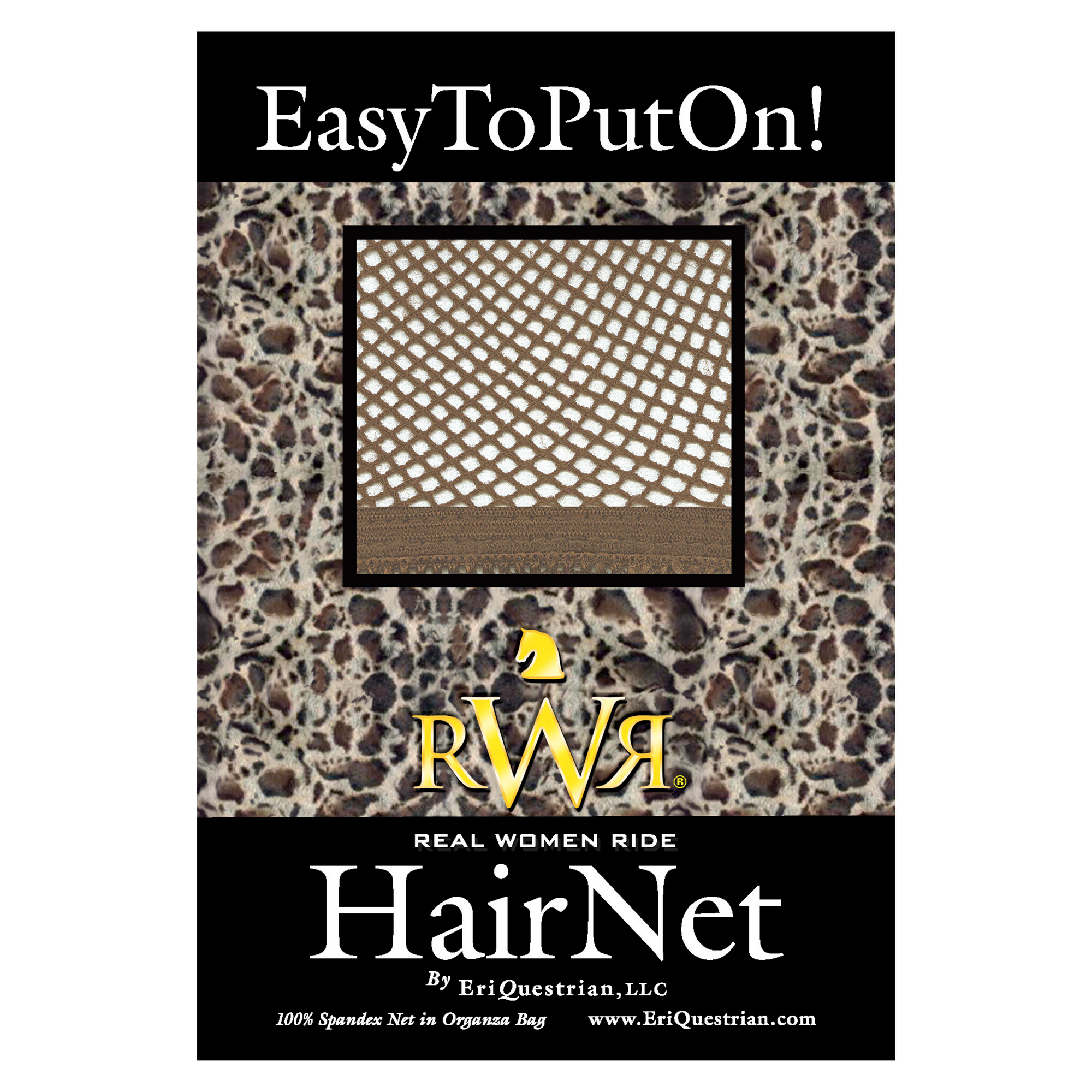 Real Women Ride No Knot Hair Net in Medium Brown