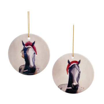 Bettina Norton Ceramic Christmas Ornament in Christmas Ponies