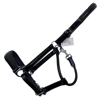 Halter Ego Patent Leather Halter in Black