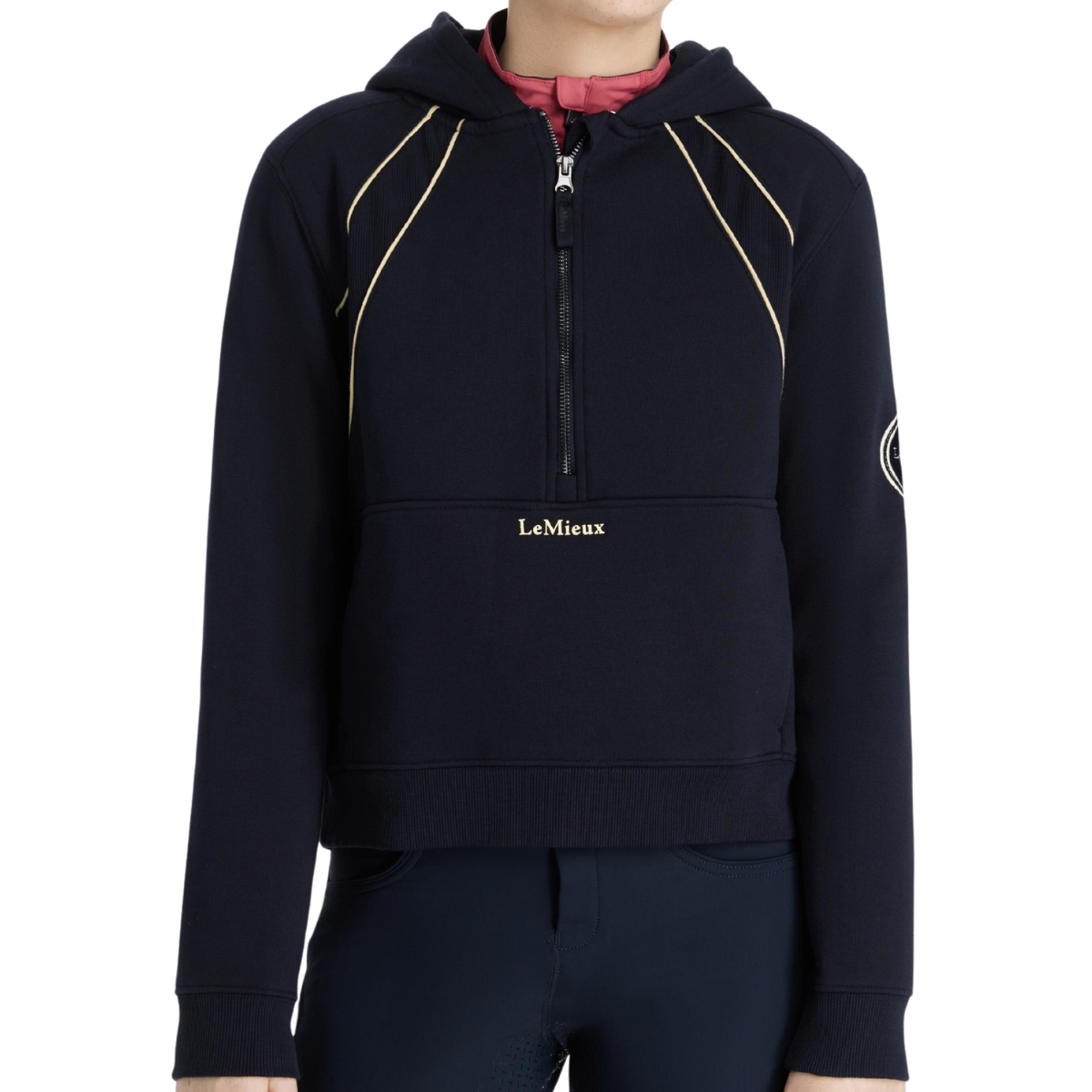 LeMieux Young Rider Hettie 1/2 Zip Hoodie in Navy