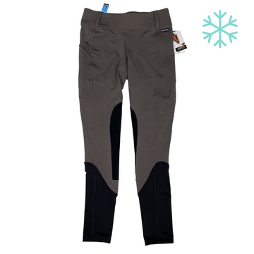 Kerrits Sit Tight Windpro Knee Patch Tights in Driftwood Microcheck 