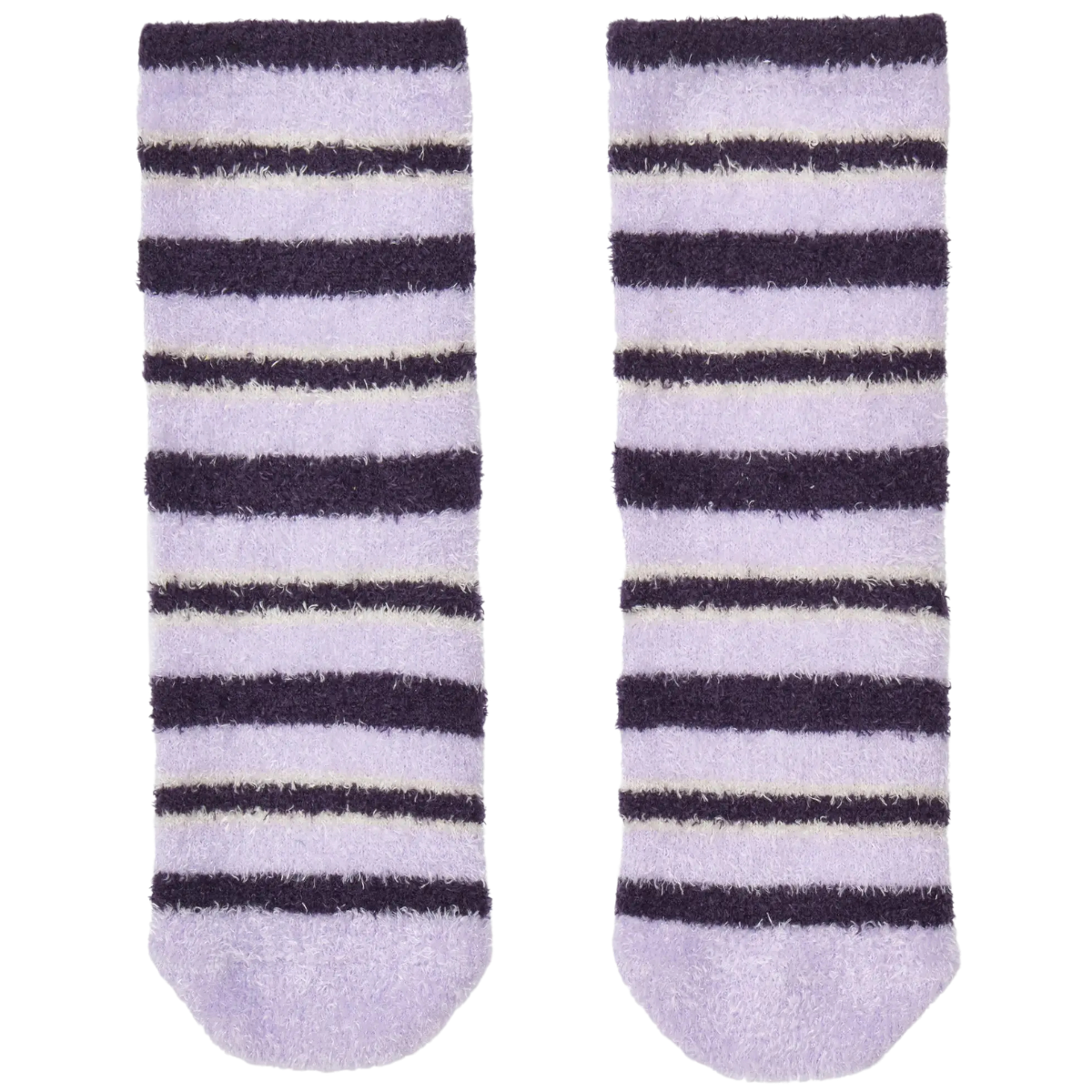 LeMieux Mini 'Sabrina' Stripe Fluffy Socks in Lilac