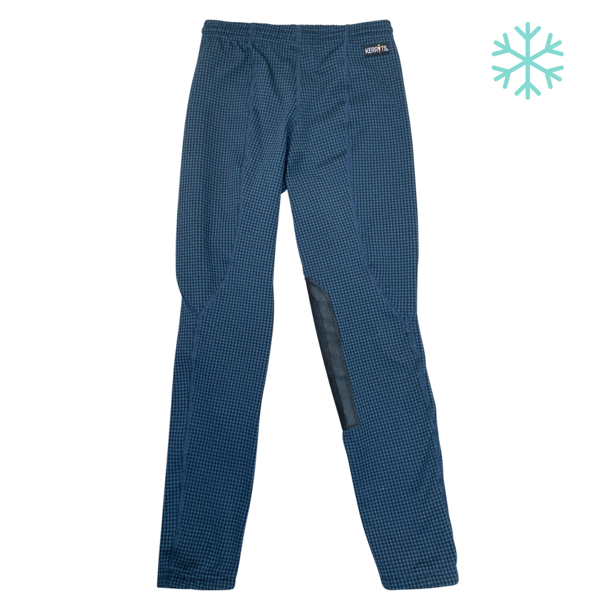 Kerrits 'Fleece Lite' Riding Tights in Blue Houndstooth - Children's Small