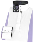 Essex Classics 'Luna II' Show Shirt in White/Lavender Flowers - Women's Small