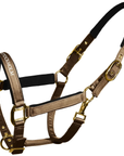 Equestrian Stockholm Line Halter in Champagne