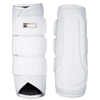 Equestrian Stockholm Mesh Brushing Boots in White & Rose Gold