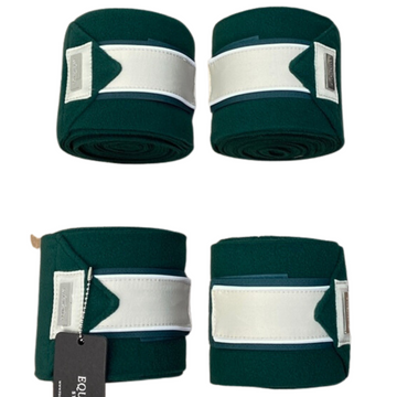 Equestrian Stockholm Fleece Polo Wraps in Dark Green