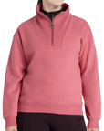 LeMieux 'Keira' Quarter Zip Sweater in Cranberry