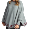 Hannah Childs 'Kristina Bit' Poncho in Carbon/Bordeaux