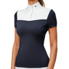 Equestrian Stockholm 'Refined' Competition Shirt in Navy/White 