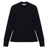 Hannah Child's 'Cameron' Rib Mock Neck Shirt in Pitch Black - Women's Medium