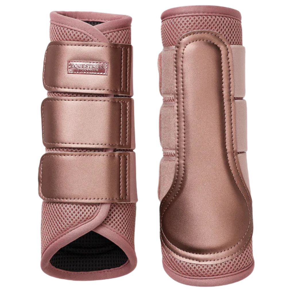 Equestrian Stockholm Mesh Brushing Boots in Midsummer Blush