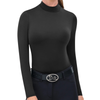 RJ Classics 'Jemma' Mock Neck Shirt in Black