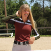 Criniēre 'Sophie' Schooling Top in Green/Brown - Women's 2XL