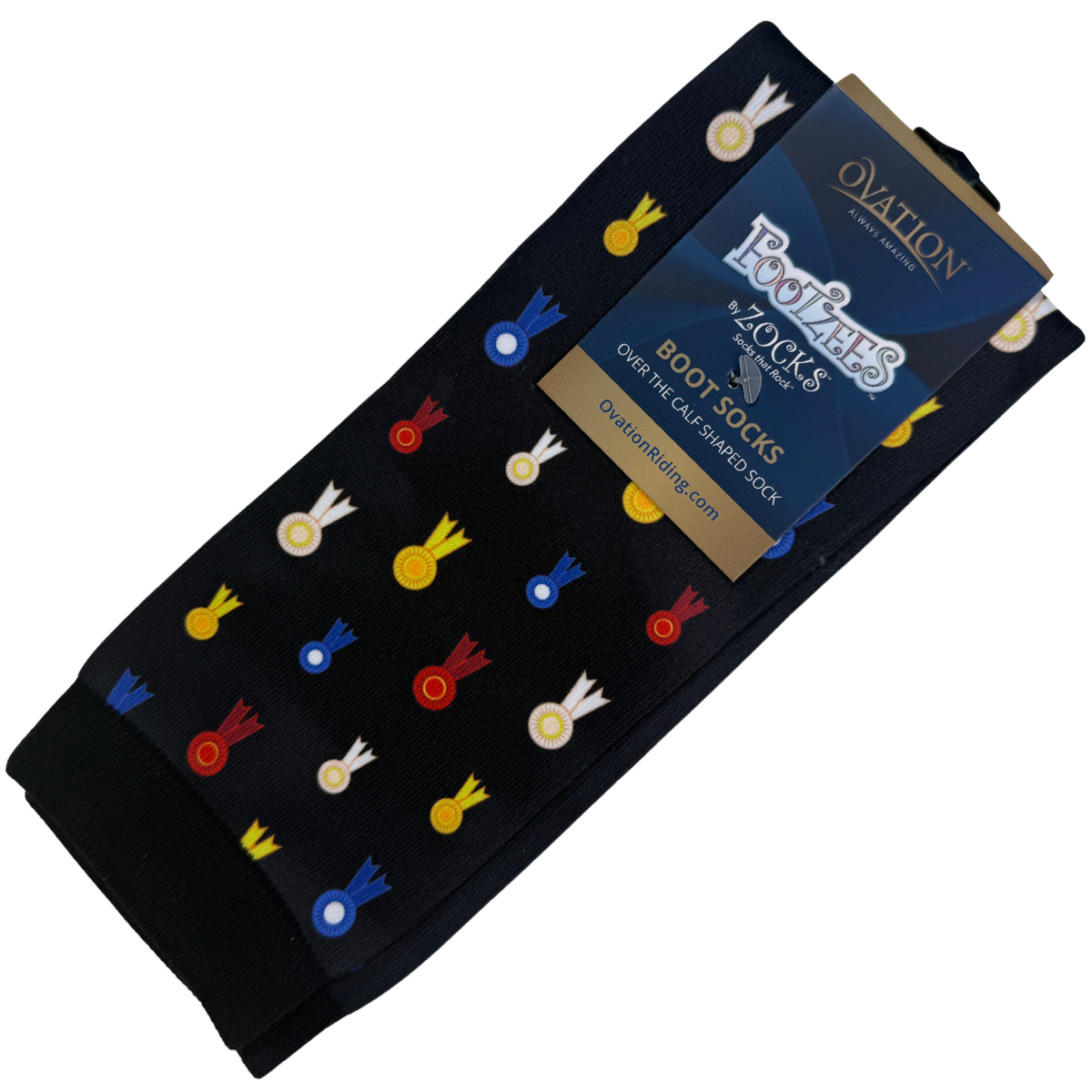 Ovation 'Footzees' Zocks in Show Ribbons