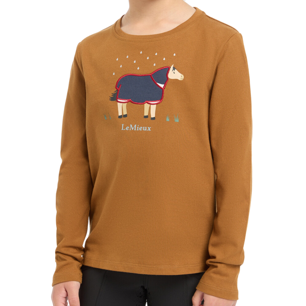 LeMieux Mini 'Jessie' Long Sleeve Shirt in Ginger