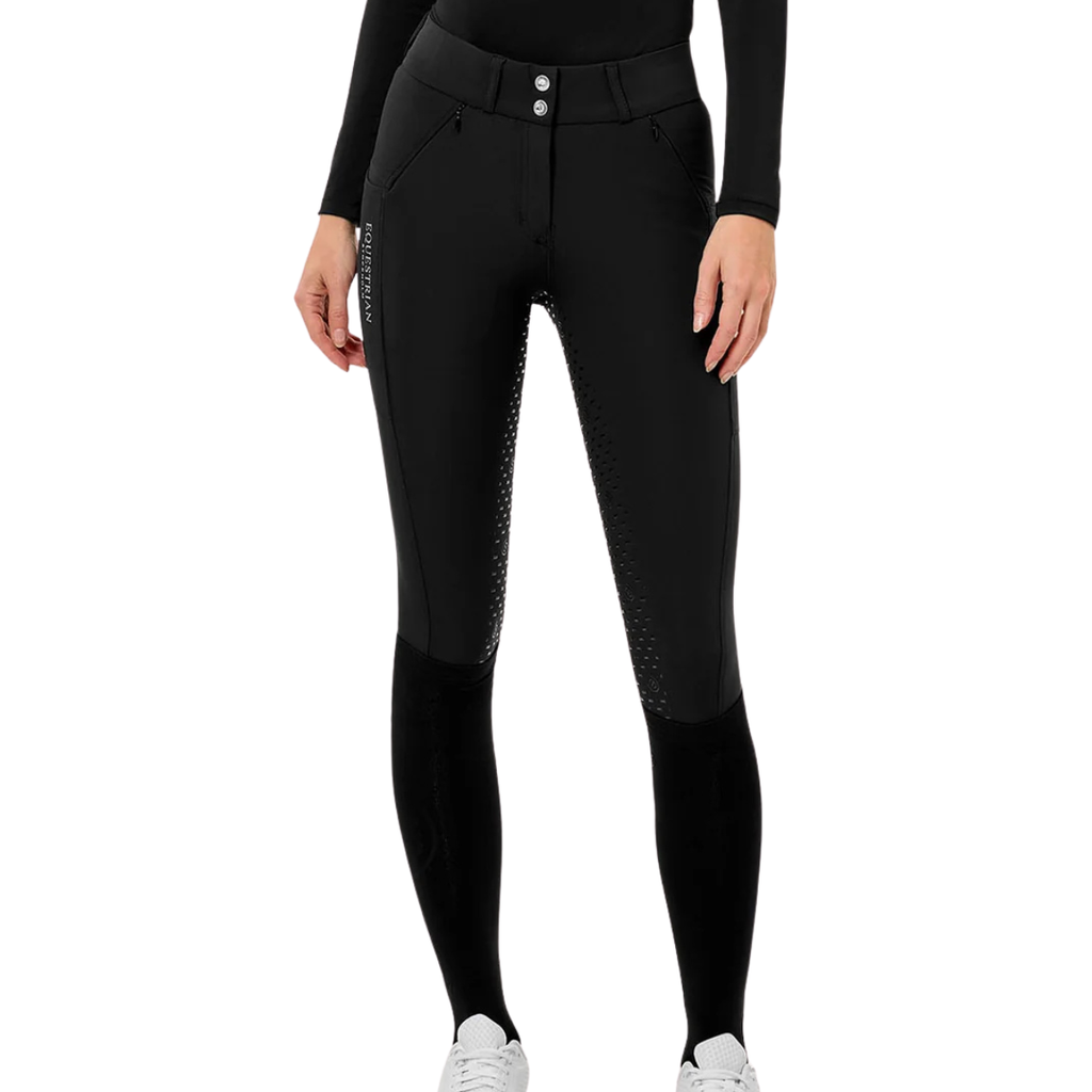 Equestrian Stockholm 'Dressage Elite' Breeches in Black Edition
