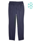 Front of Kerrits 'Fleece Lite' Riding Tights in Purple Houndstooth - Women's Medium