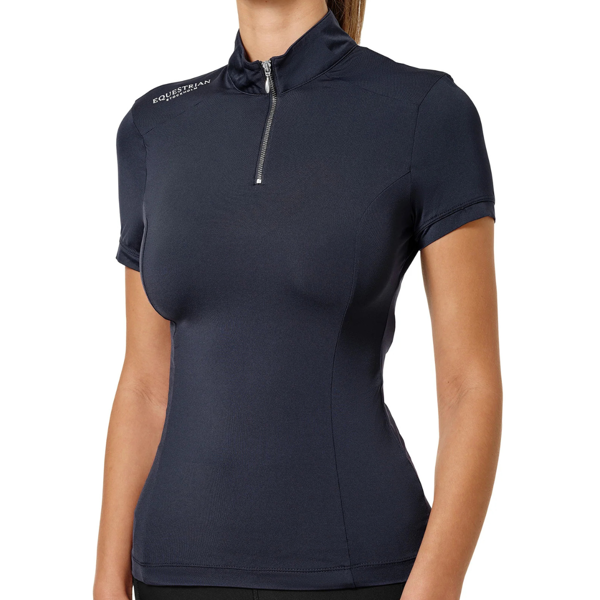 Equestrian Stockholm 'Air Breeze' Short Sleeve Sunshirt in Midnight Blue