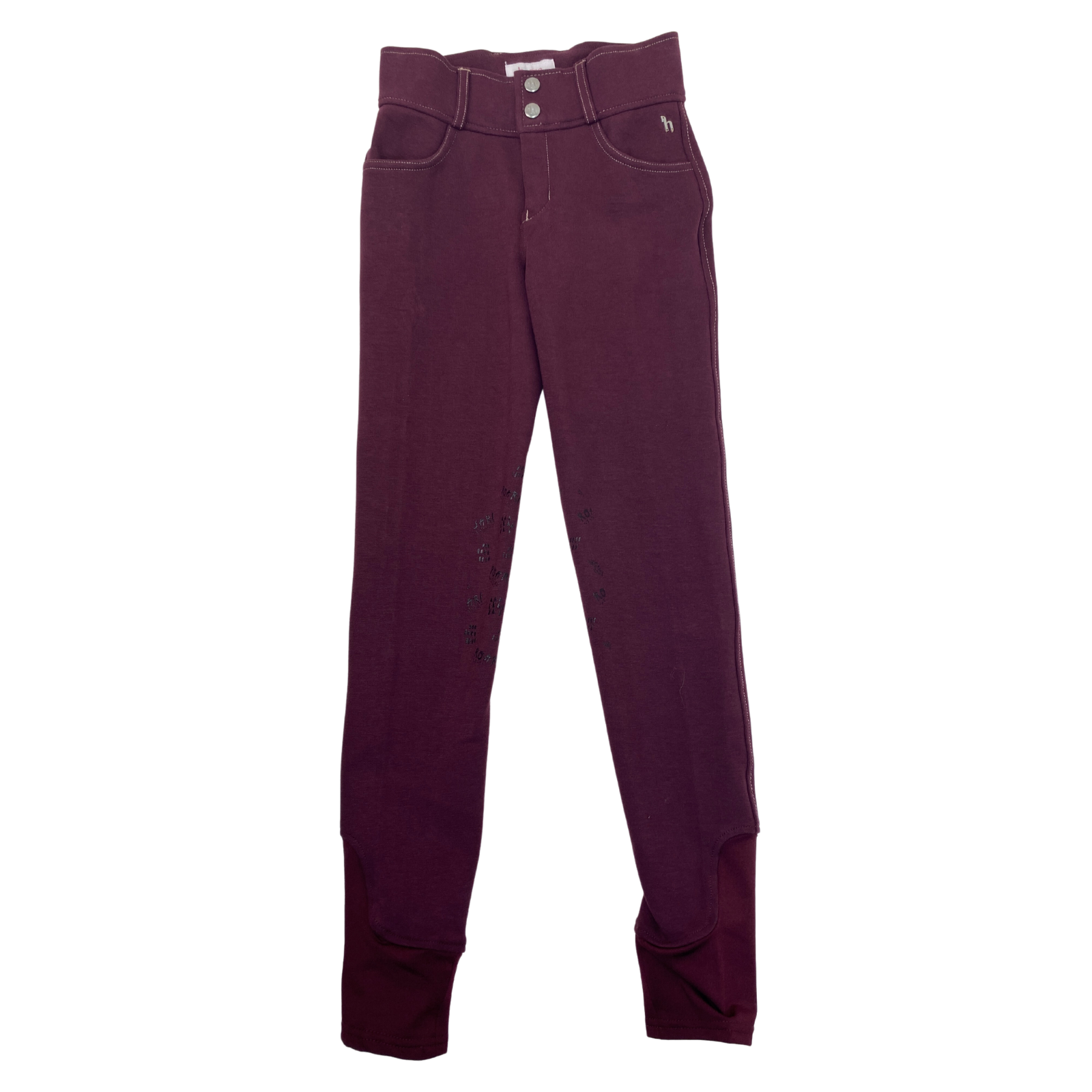 Horze Monster Knee Patch Breeches in Fig Purple