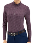 R.J. Classics 'Libby' 1/4 Zip Long Sleeve Training Shirt in Circle Links - Women's XXS