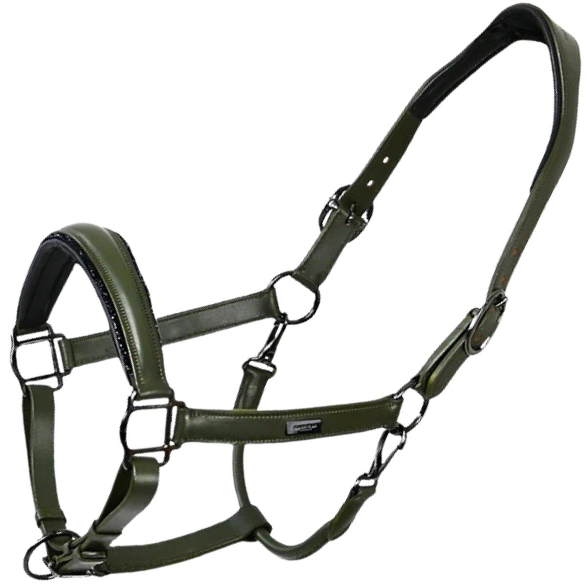 Equestrian Stockholm Glimmer Anatomic Leather Halter in Striking Valley 