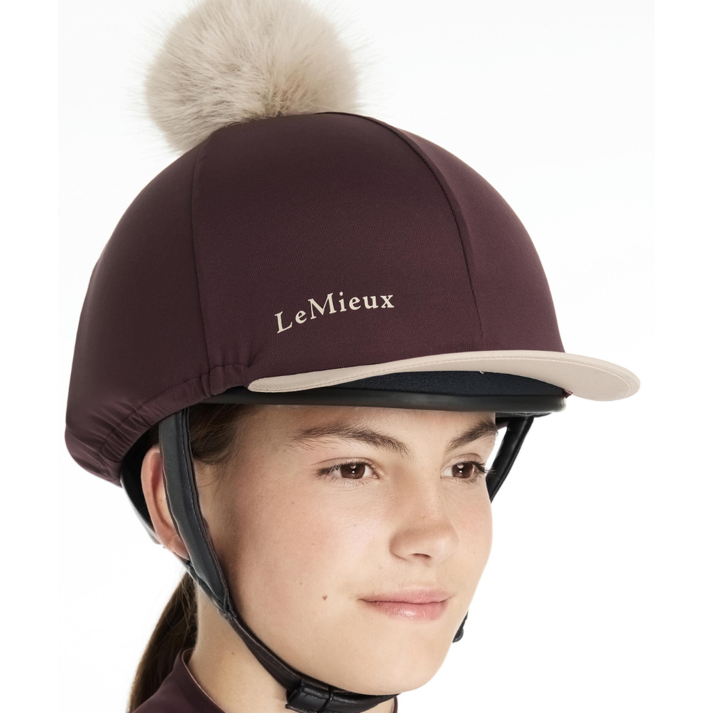 LeMieux 'Classique' Pom Hat Silk in Damson