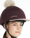 LeMieux 'Classique' Pom Hat Silk in Damson